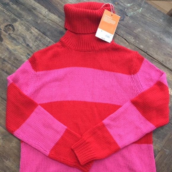 NWT Isaac Mizrahi Target Striped Turtleneck Medium - Picture 1 of 5